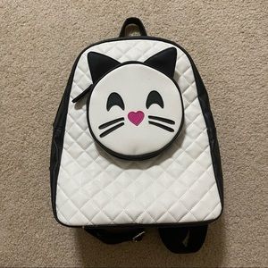 Betsey Johnson quilted cat book bag backpack